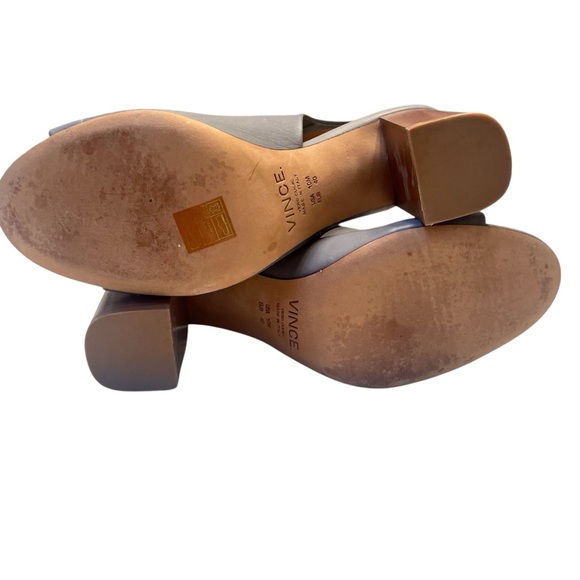 VINCE. Faye Open-Toe Leather Bootie - Picture 6 of 8